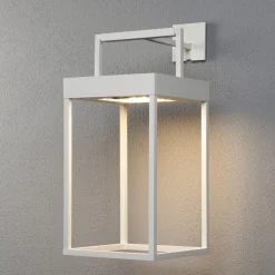 Portofino LED-solcellelygte, væg/bord, hvid