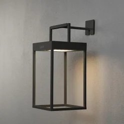 Portofino LED-solcellelygte, væg/bord, sort