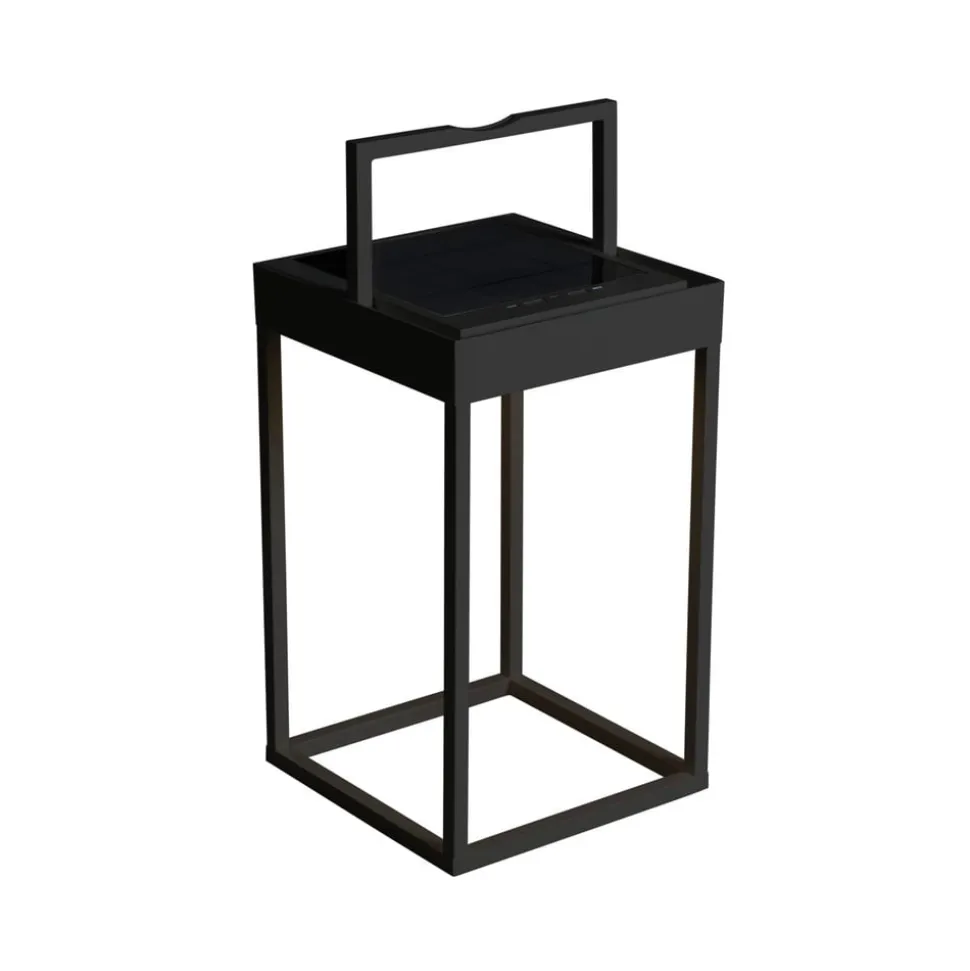 Portofino LED-solcellelygte, væg/bord, sort