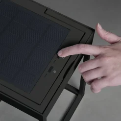 Portofino LED-solcellelygte, væg/bord, sort