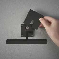 Portofino LED-solcellelygte, væg/bord, sort