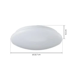 Porz LED-loftlampe IP44, HF-sensor, hvid