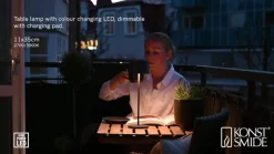 Positano LED-bordlampe til udendørs brug, sort