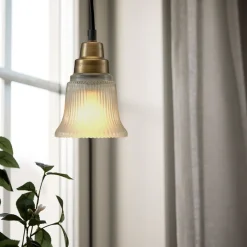 PR Home Emmi hængelampe, antik messingfarve, Ø 12 cm