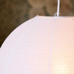 PR Home Haru hængelampe, papir, hvid, Ø 50 cm, globus