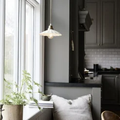 PR Home Hængelampe Ester, offwhite, Ø 24 cm, jern stik