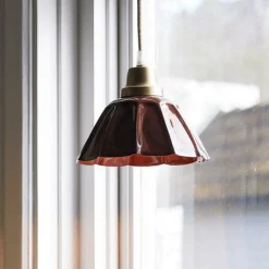 PR Home Hængelampe Ester, terracotta, Ø 17 cm, jernstik