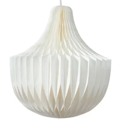 PR Home hængelampe Vicky, hvid, papir, Ø 40 cm, 3 x E14