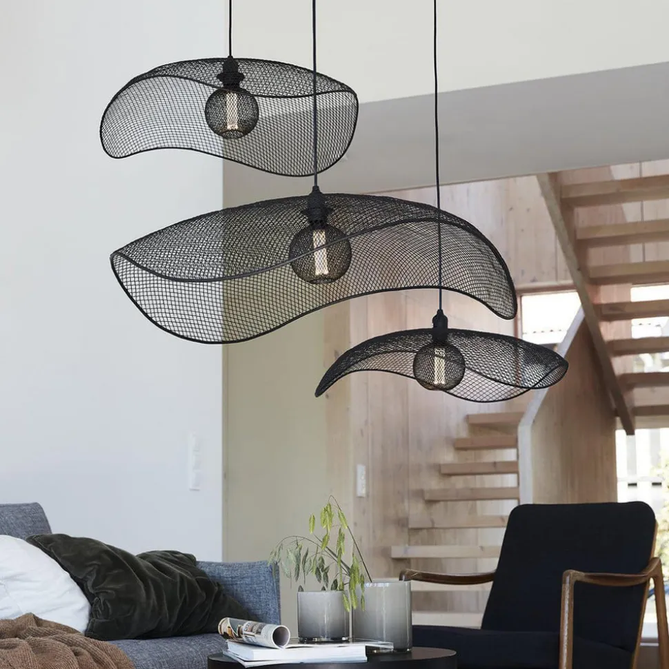 PR Home Hængelampe Vivi, Ø 79 cm, sort, metal