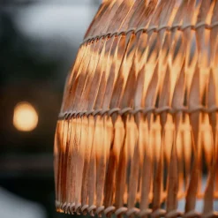 PR Home udendørs hængelampe Lace naturfiber, stikledning, Ø37cm