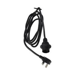 PR Home udendørs hængelampe Lace naturfiber, stikledning, Ø37cm