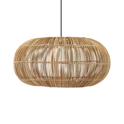 PR Home Zuri udendørs pendel, rattan, Ø 61 cm, stikprop