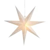 Prikket papirstjerne med hulmønster, hvid Ø 70 cm