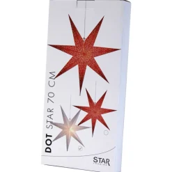 Prikket papirstjerne med hulmønster, hvid Ø 70 cm