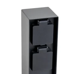 Prios Foranda energiprofil, 2 stikkontakter sort