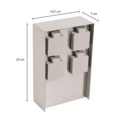 Prios Foranda energisøjle, 4 stk., stål, 23 cm