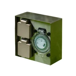 Prios Foranda strømsøjle 2-timers timer i stål 23 cm