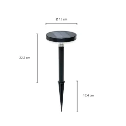 Prios Glenios LED-solcellelampe med jordspyd