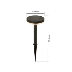 Prios Glenios LED-solcellelampe med jordspyd