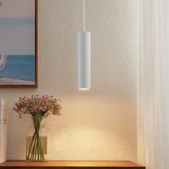 Prios hængelampe Neliyah, Ø 6 cm, hvid, metal, GU10