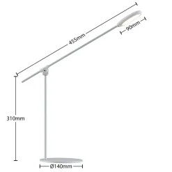 Prios Ihario CCT LED-bordlampe, kan dæmpes, hvid