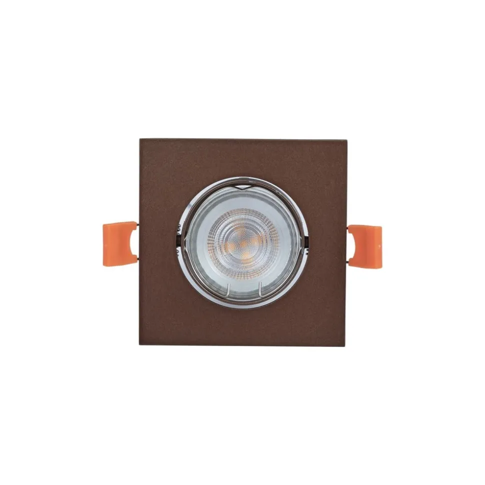 Prios indbygningslampe Fibur, bronze mat, 9 cm, GU10