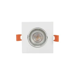 Prios indbygningslampe Fibur, hvid, 9 cm, GU10