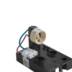 Prios Irfan udendørs væglampe, rund, sort, 10 cm