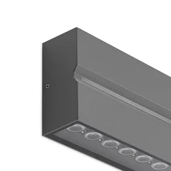 Prios Itarion LED udendørs væglampe, klar skærm