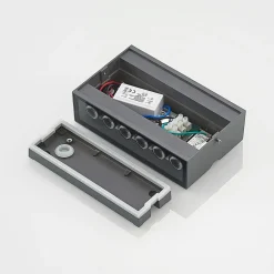 Prios Itarion LED udendørs væglampe, klar skærm