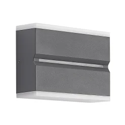 Prios Itarion udendørs LED-væglampe, opalhvid skærm