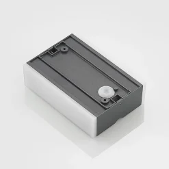 Prios Itarion udendørs LED-væglampe, opalhvid skærm