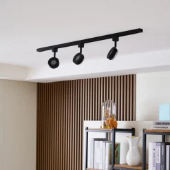 Prios Jardani skinnesystem med 1 kredsløb 3 lyskilder sort