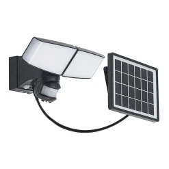 Prios Kalvito LED-solcellevægspot, sensor 2 lk
