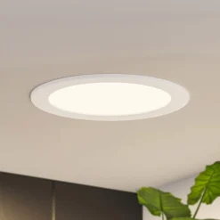 Prios LED-indbygningslampe Cadance, hvid, 22 cm, sæt med 3, CCT