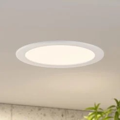 Prios LED-indbygningslampe Cadance, hvid, 24 cm, sæt med 3, CCT