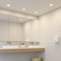 Prios LED-indbygningslampe Cadance, hvid, 17 cm, CCT, IP44