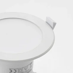 Prios LED-indbygningslampe Rida, sæt med 10, hvid, 12 cm, CCT, IP44