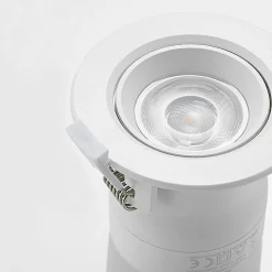 Prios LED-indbygningslampe Shima, hvid, 7 W, 3000K, dæmpbar