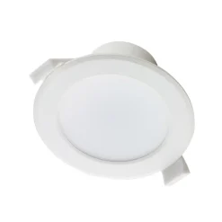 Prios LED-indbygningslampe Rida, sæt med 3, hvid, 10 cm, CCT, IP44