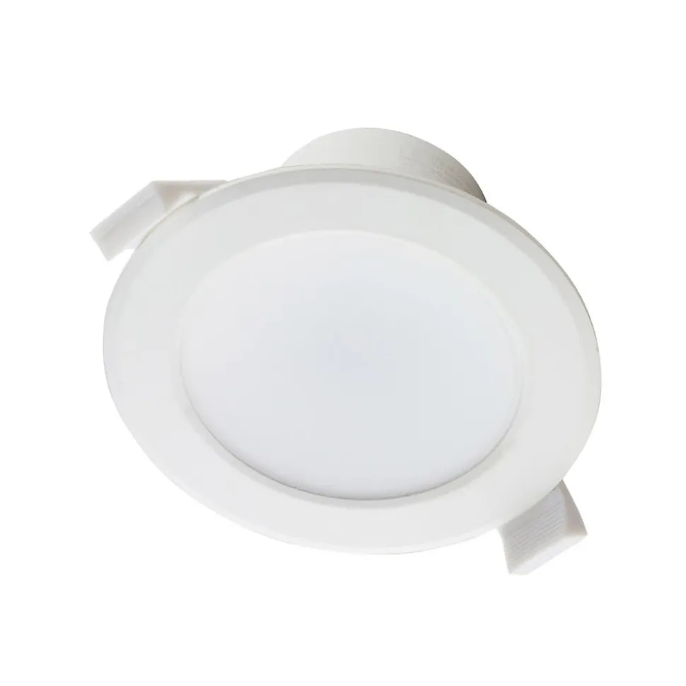 Prios LED-indbygningslampe Rida, sæt med 3, hvid, 10 cm, CCT, IP44