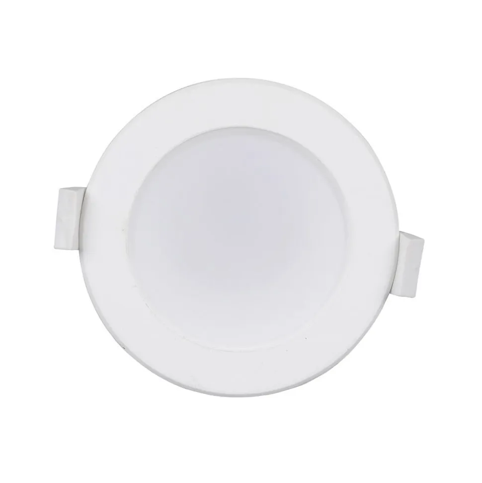 Prios LED-indbygningslampe Rida, sæt med 10, hvid, 15 cm, CCT, IP44