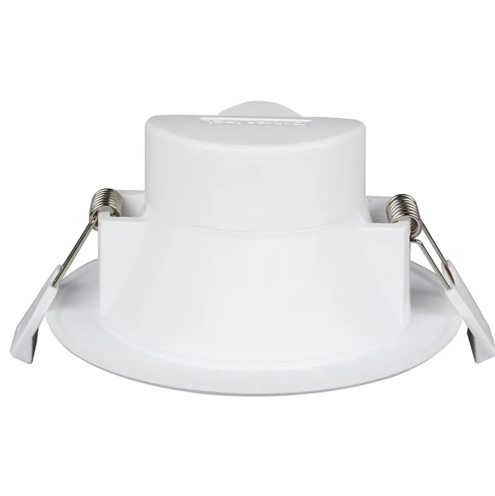Prios LED-indbygningslampe Rida, sæt med 10, hvid, 15 cm, CCT, IP44