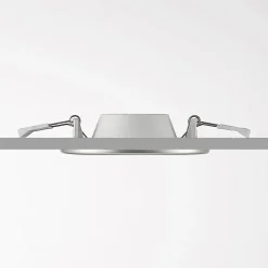 Prios LED-indbygningslampe Cadance, sølv, 12 cm, sæt med 2, CCT