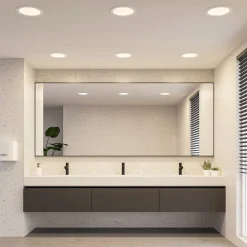 Prios LED-indbygningslampe Cadance, hvid, 24 cm, sæt med 10, CCT