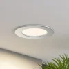 Prios LED-indbygningslampe Cadance, sølv, 12 cm, CCT, IP44
