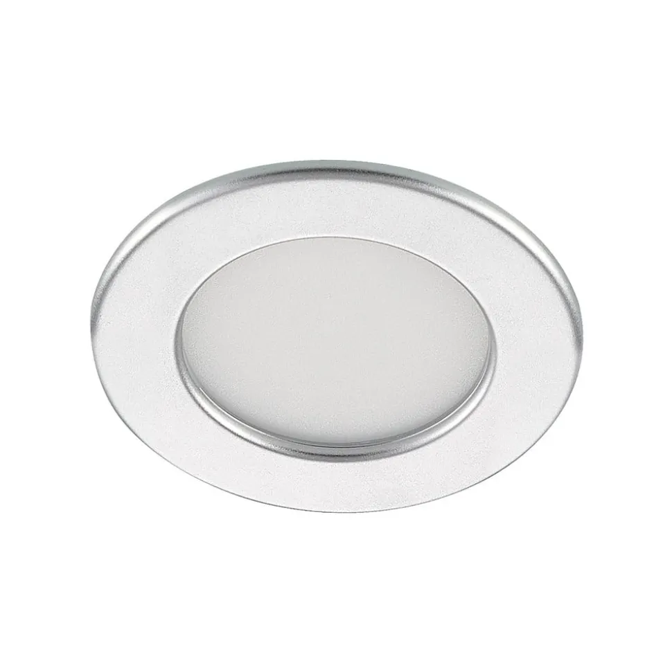 Prios LED-indbygningslampe Cadance, sølv, 12 cm, CCT, IP44