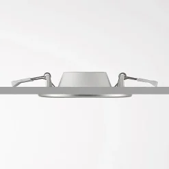 Prios LED-indbygningslampe Cadance, sølv, 12 cm, CCT, IP44