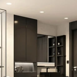 Prios LED-indbygningslampe Rida, sæt med 3, hvid, 12 cm, CCT, IP44