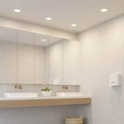 Prios LED-indbygningslampe Cadance, hvid, 17 cm, sæt med 10, CCT